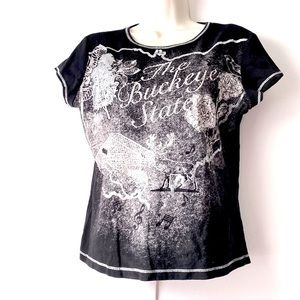 Blue Canyon Clothing Graphic Tee Shirt " The  Buckeye State"  SizeXL